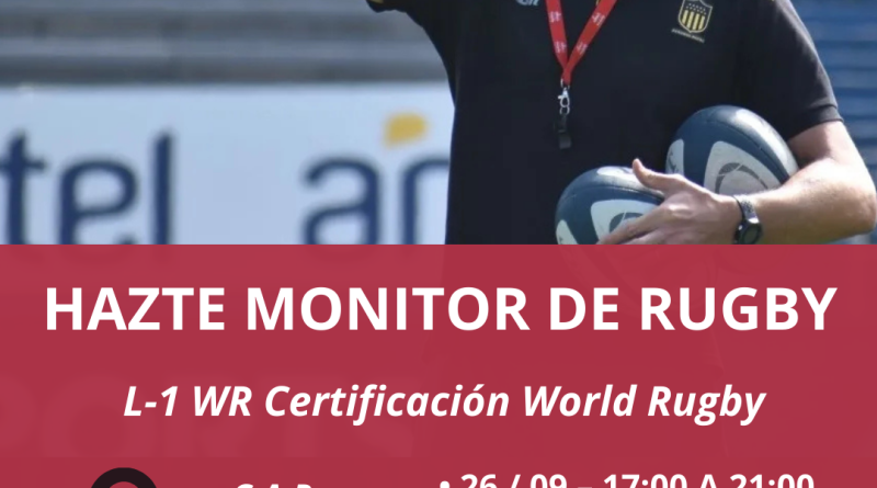 Cartel Curso L-1 Monitor de Rugby FERRMUR (septiembre 2025